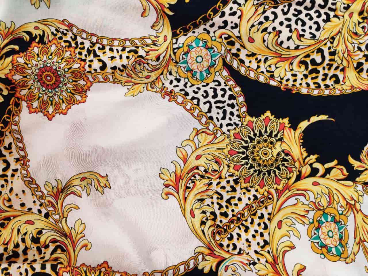 Штапель принт Versace Чёрный — изображение 3