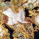 Штапель принт Versace Чёрный