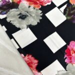 Сатин Коттон стрейч Цветы от Valentino