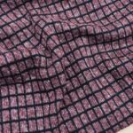 Трикотаж Кардиганный Клетка Бордовый