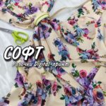 Суперсофт Digital-принт Цветы на бежевом фоне №18213