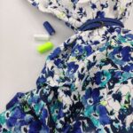 Коттон Стрейч Васильки Купон