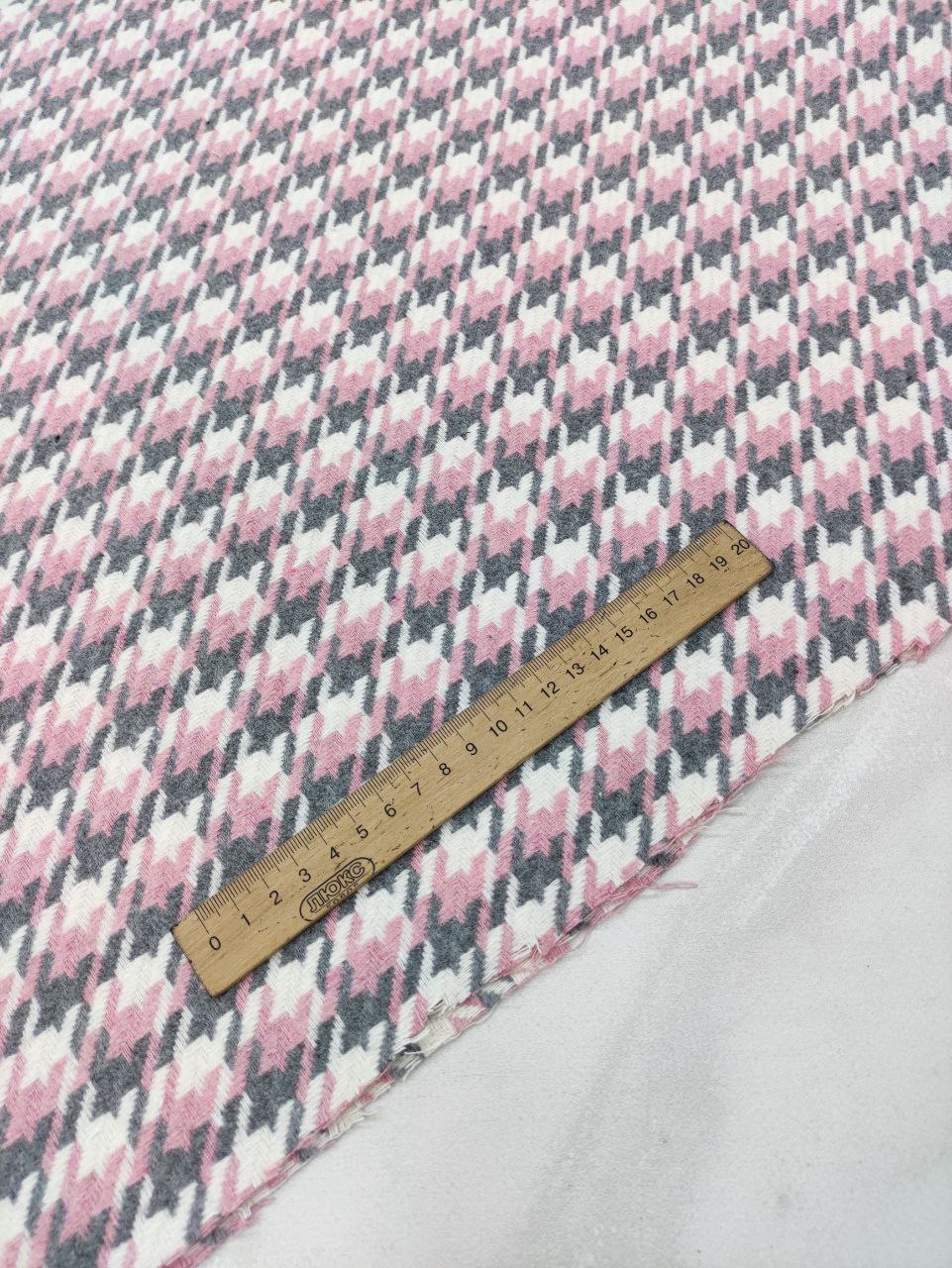 Твид Костюмно-Пальтовый Клетка Лапка Турция №269 — изображение 3