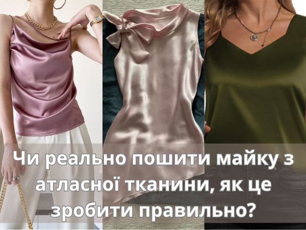 майку из атласной ткани