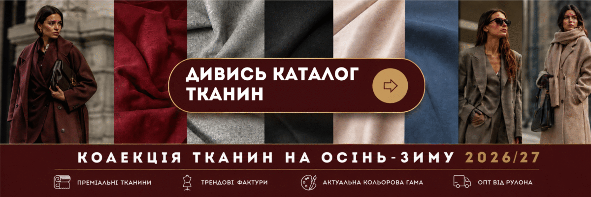 ТКАНИНИ ОПТОМ на осінь зиму 2026-2027 купити онлайн для одягу в магазині тканин ПАЛЬМІРА